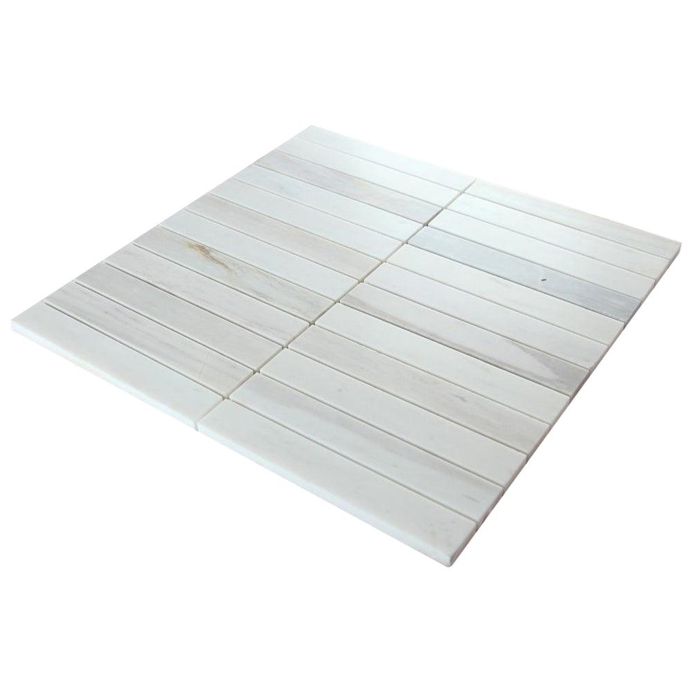 Elysium Tiles Slot Eura Wood Honed 11.75" x 11.75" Marble Mosaic Tile