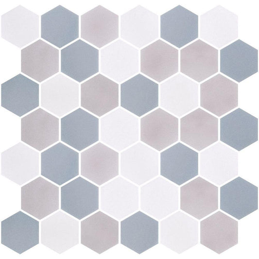 Elysium Tiles Stoneblend XL Sky 11.25" x 11.25" Recycled Glass Mosaic Tile