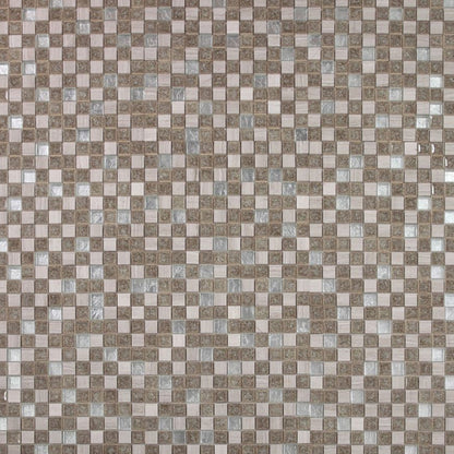 Elysium Tiles Swiss Grey New 11.75" x 11.75" Stone & Glass Mosaic Tile