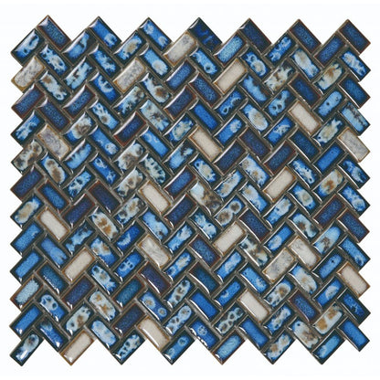 Elysium Tiles Tango Sapphire 11.25" x 12.75" Porcelain Mosaic Tile