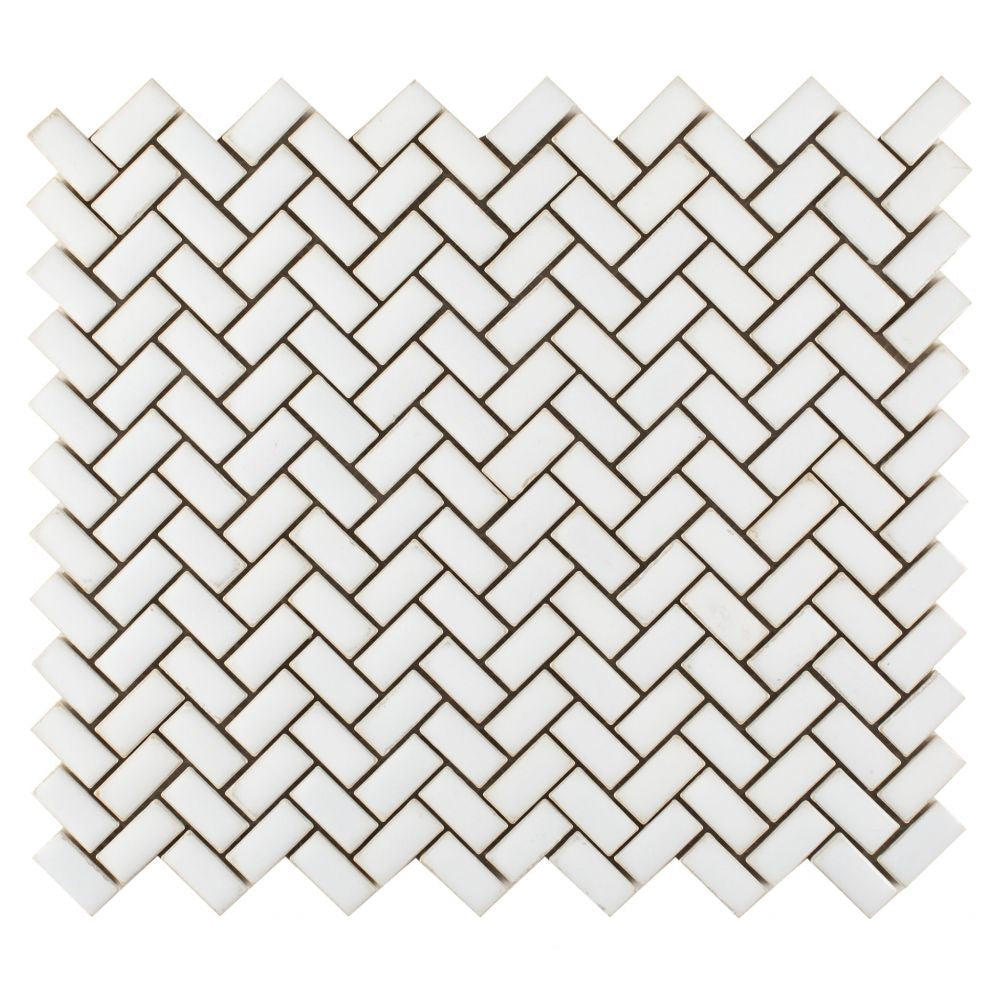 Elysium Tiles Tango White 11.25" x 12.75" Porcelain Mosaic Tile