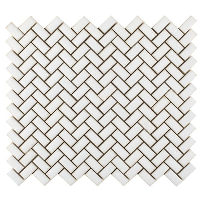 Elysium Tiles Tango White 11.25" x 12.75" Porcelain Mosaic Tile