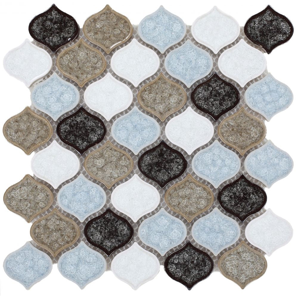 Elysium Tiles Van Gogh Abby 11" x 11" Glass Mosaic Tile