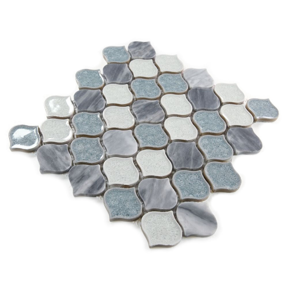 Elysium Tiles Van Gogh Beach 11" x 11" Marble And Glass Mosaic Tile