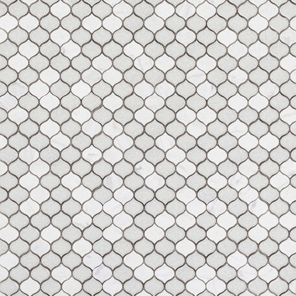 Elysium Tiles Van Gogh Carrara 11" x 11" Marble And Glass Mosaic Tile