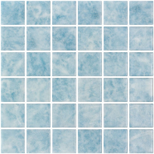 Elysium Tiles Vanguard Penta Ios Blue 12.25" x 12.25" Mosaic Tile