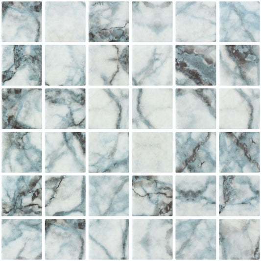 Elysium Tiles Vanguard Penta Penta Azul 12.25" x 12.25" Mosaic Tile