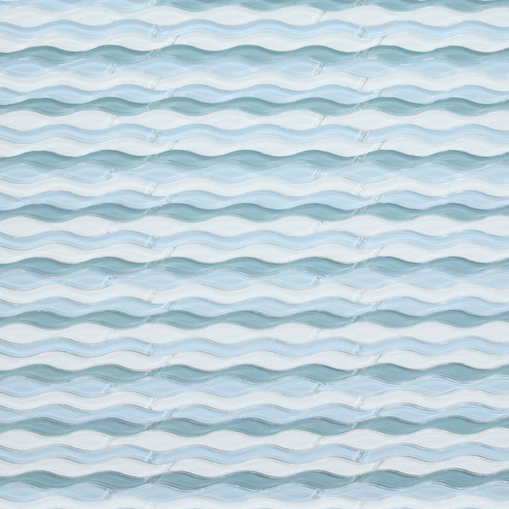 Elysium Tiles Water Iris 11.5" x 12.5" Glass Mosaic Tile