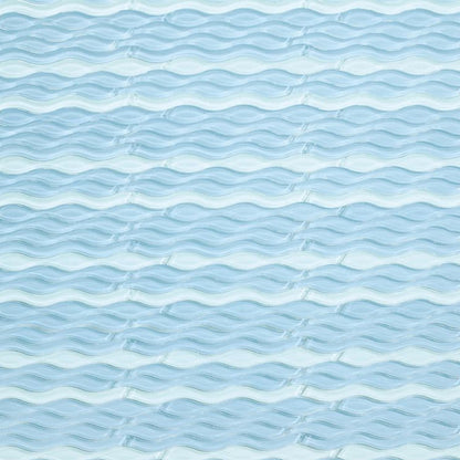 Elysium Tiles Water Sapphire 11.5" x 12.5" Glass Mosaic Tile