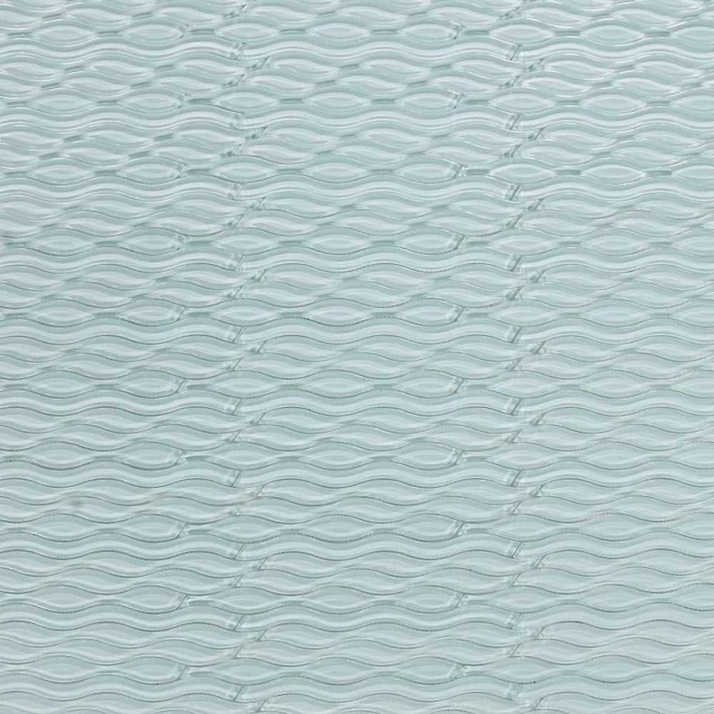 Elysium Tiles Water Turquoise 11.5" x 12.25" Glass Mosaic Tile