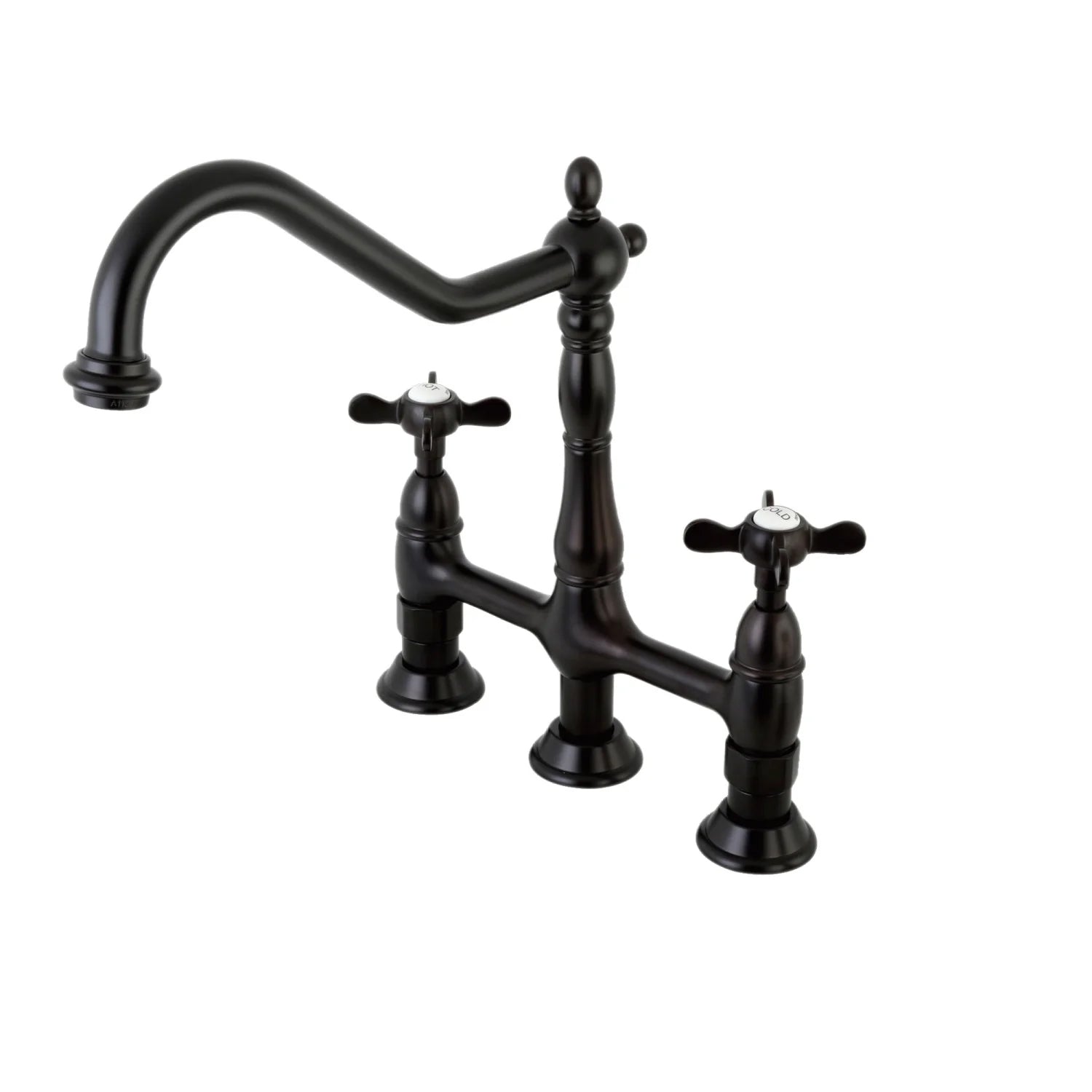 Essex A Two-Handle 4-Hole Deck Mount Side Sprayer Bridge Kitchen Faucet