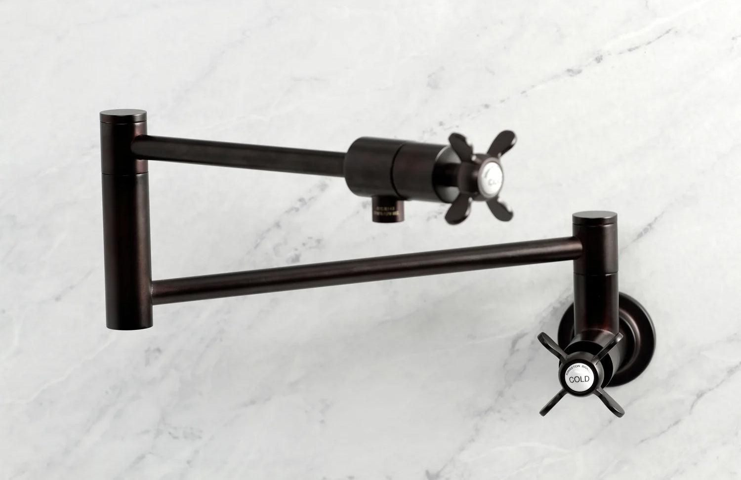 Essex E Two-Handle 1-Hole Wall Mount Pot Filler/Kitchen Faucet