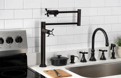 Essex F Two-Handle 1-Hole Deck Mount Pot Filler/Kitchen Faucet