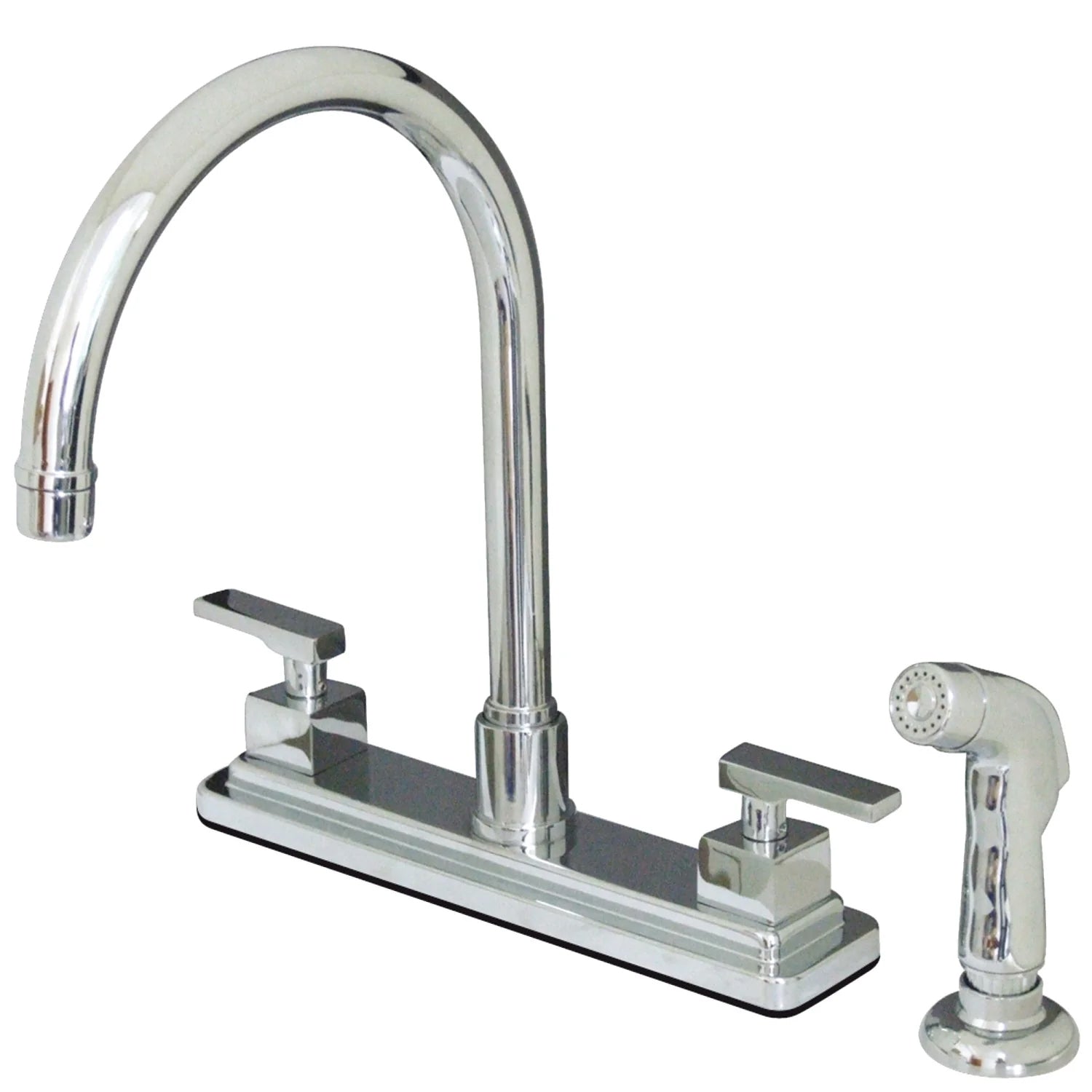 Executive Two-Handle 4-Hole Deck Mount 8" Centerset Kitchen Faucet