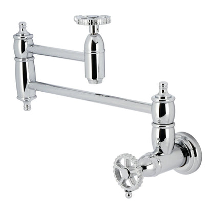 Fuller B Two-Handle 1-Hole Wall Mount Pot Filler/Kitchen Faucet