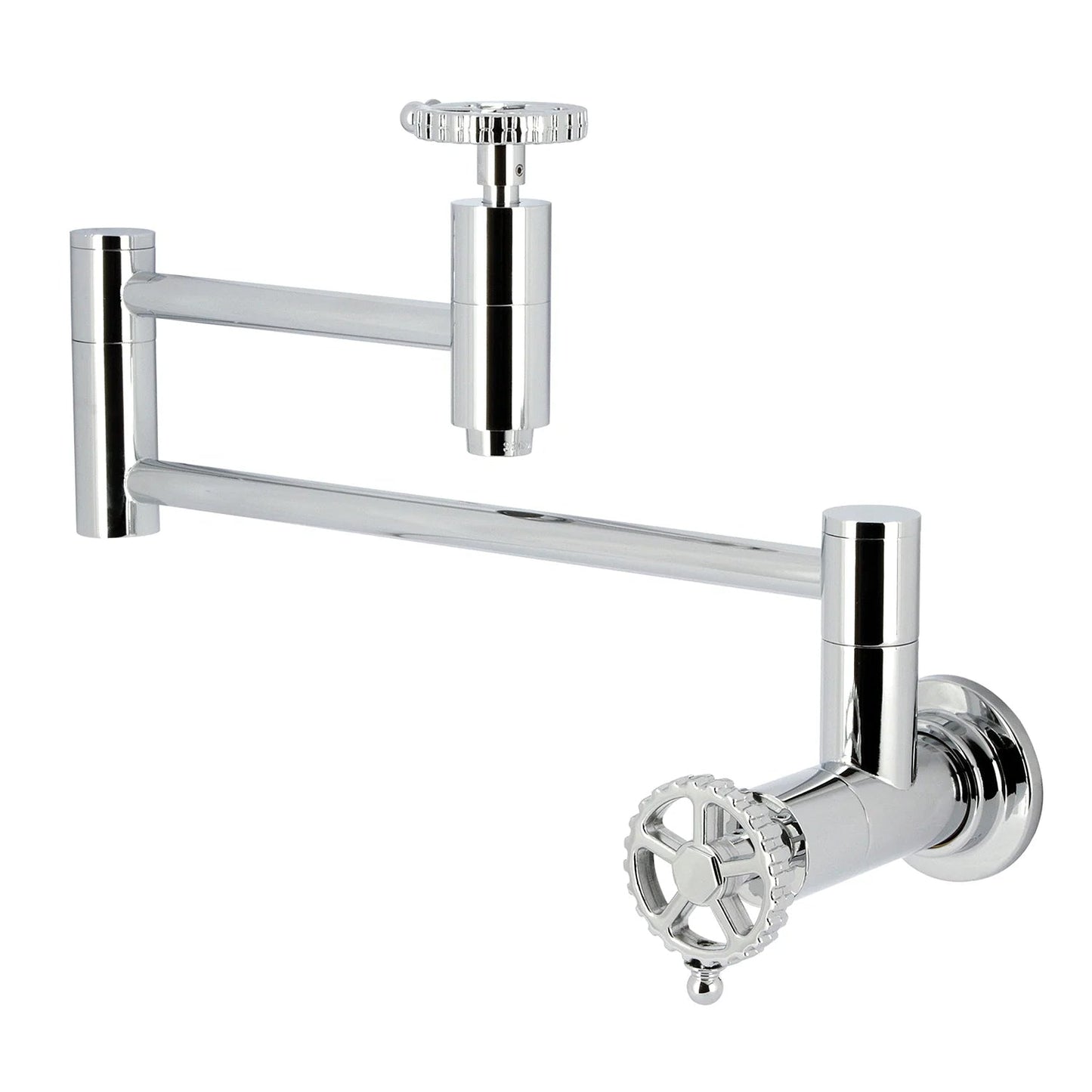 Fuller C Two-Handle 1-Hole Wall Mount Pot Filler/Kitchen Faucet