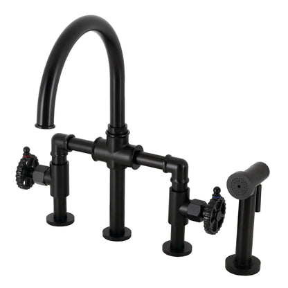 Fuller F Two-Handle 1-Hole Deck Mount Kitchen Faucet