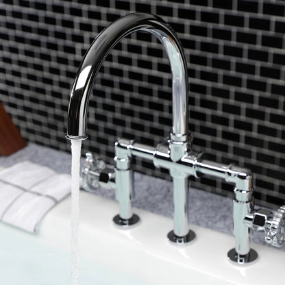 Fuller F Two-Handle 1-Hole Deck Mount Kitchen Faucet