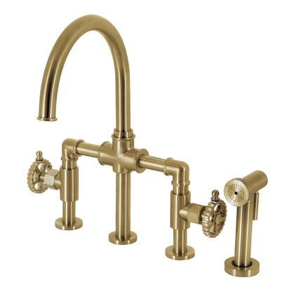 Fuller F Two-Handle 1-Hole Deck Mount Kitchen Faucet