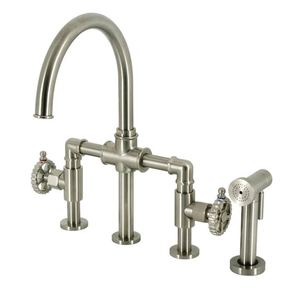 Fuller F Two-Handle 1-Hole Deck Mount Kitchen Faucet