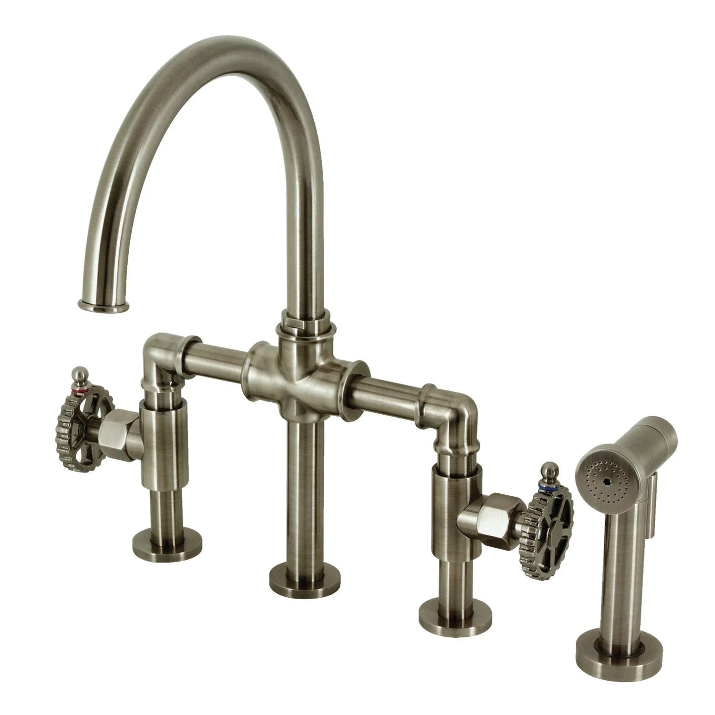 Fuller F Two-Handle 1-Hole Deck Mount Kitchen Faucet