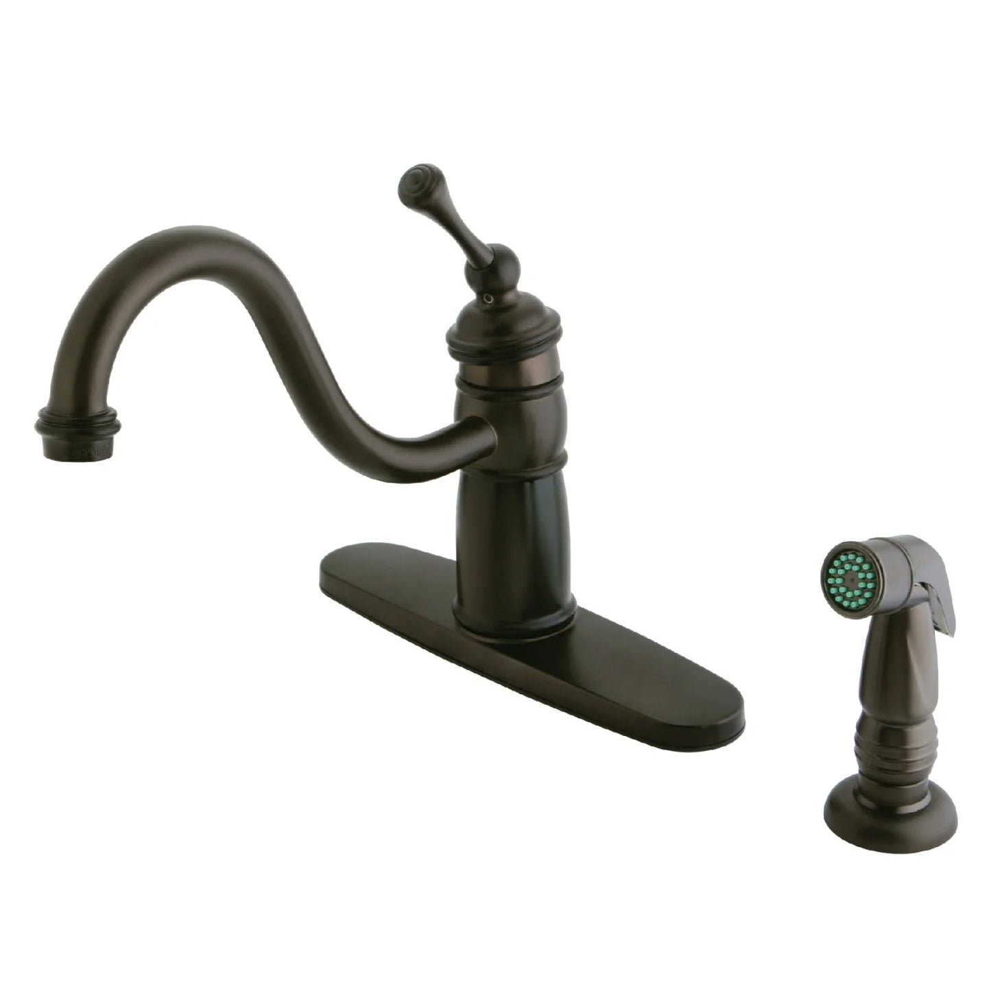 Georgian A Single-Handle 2-Hole/4-Hole Deck Mount Side Sprayer Kitchen Faucet