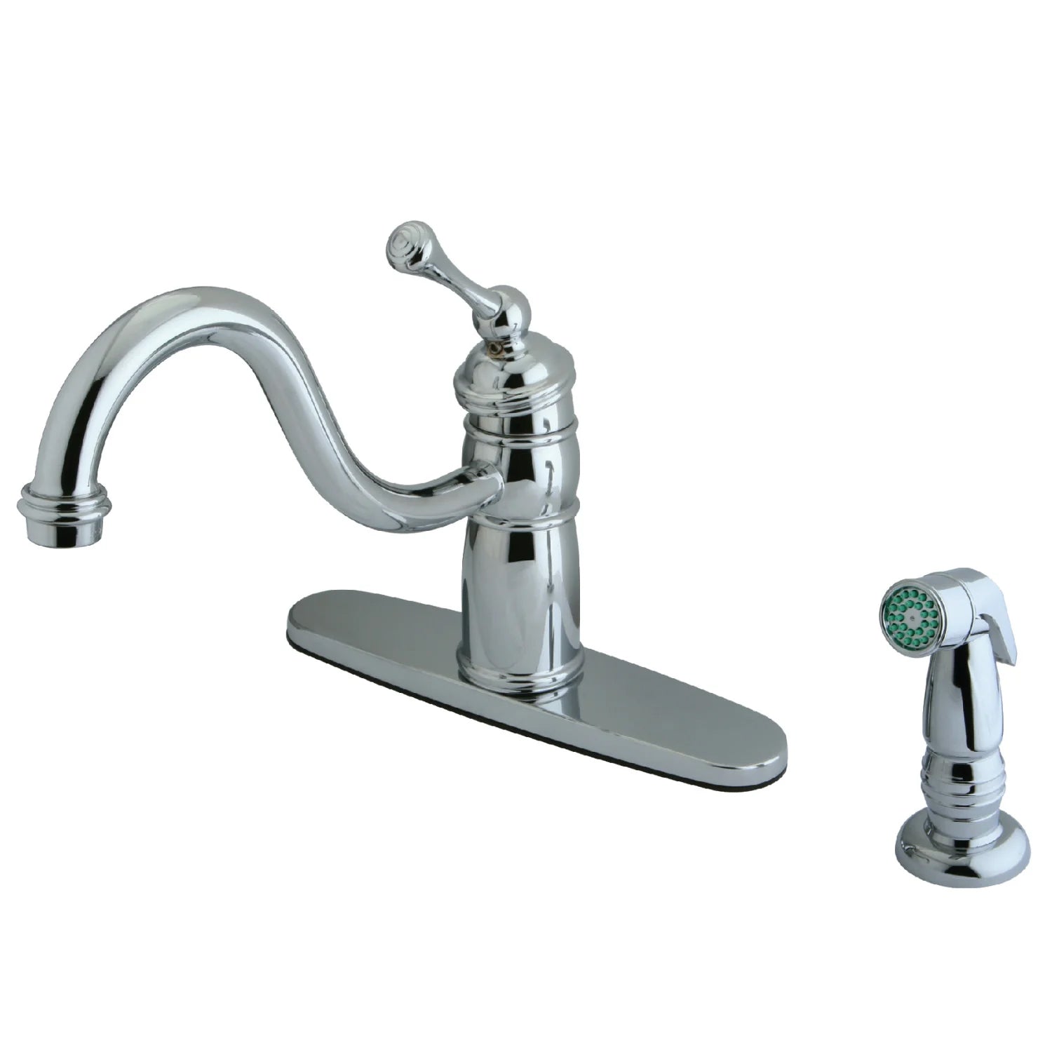 Georgian A Single-Handle 2-Hole/4-Hole Deck Mount Side Sprayer Kitchen Faucet