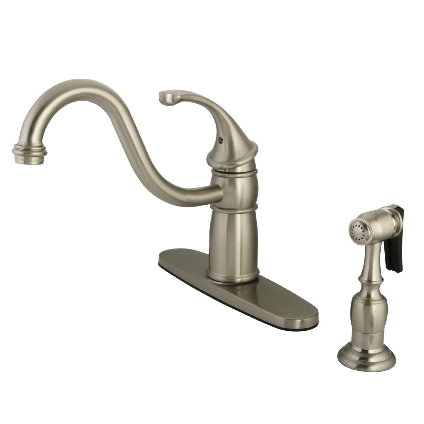 Georgian C Single-Handle 2-Hole/4-Hole Deck Mount 8" Centerset Side Sprayer Kitchen Faucet