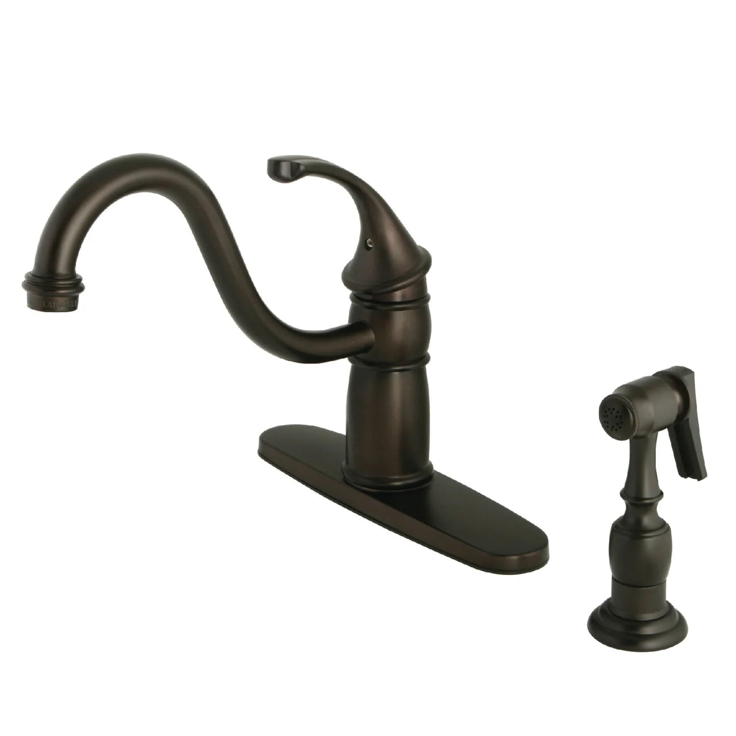 Georgian C Single-Handle 2-Hole/4-Hole Deck Mount 8" Centerset Side Sprayer Kitchen Faucet