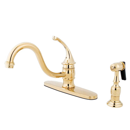 Georgian E Single-Handle 2-Hole/4-Hole Deck Mount Widespread Side Sprayer Kitchen Faucet