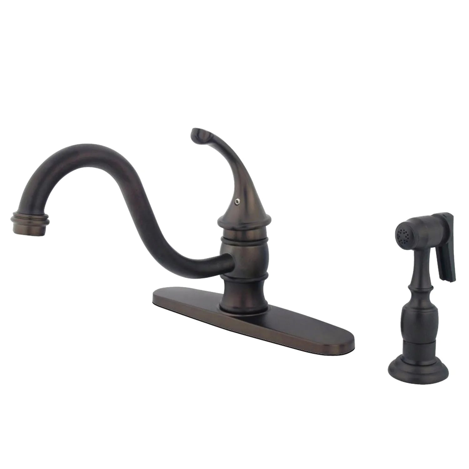 Georgian E Single-Handle 2-Hole/4-Hole Deck Mount Widespread Side Sprayer Kitchen Faucet