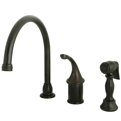 Georgian I Single-Handle 3-Hole Deck Mount Widespread Side Sprayer Kitchen Faucet