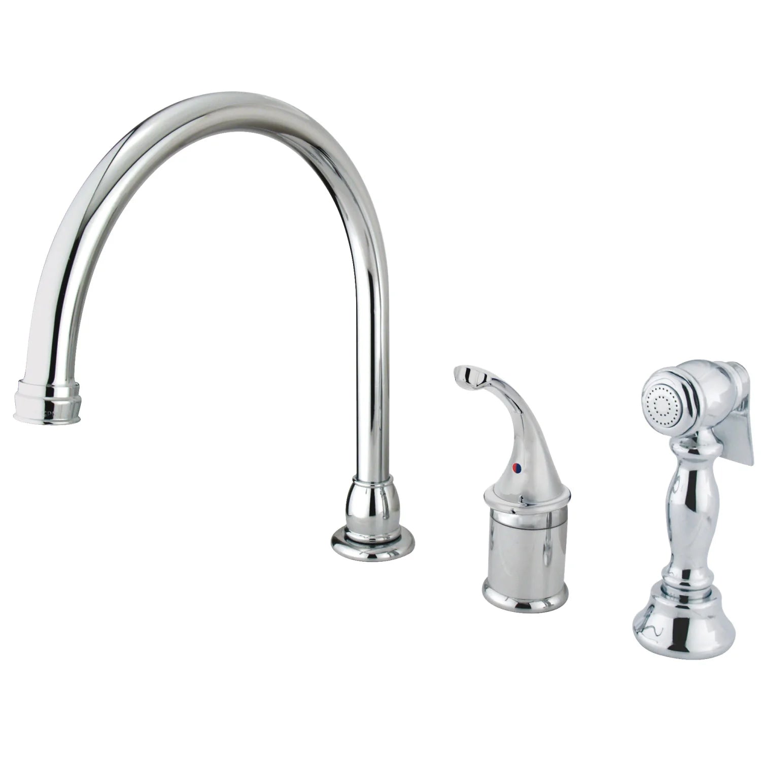 Georgian I Single-Handle 3-Hole Deck Mount Widespread Side Sprayer Kitchen Faucet