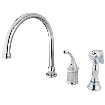 Georgian I Single-Handle 3-Hole Deck Mount Widespread Side Sprayer Kitchen Faucet