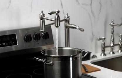 Heirloom C Two-Handle 1-Hole Deck Mount Pot Filler/Kitchen Faucet