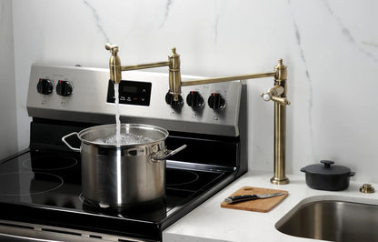 Heirloom C Two-Handle 1-Hole Deck Mount Pot Filler/Kitchen Faucet