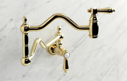 Heirloom E Two-Handle 1-Hole Wall Mount Pot Filler/Kitchen Faucet