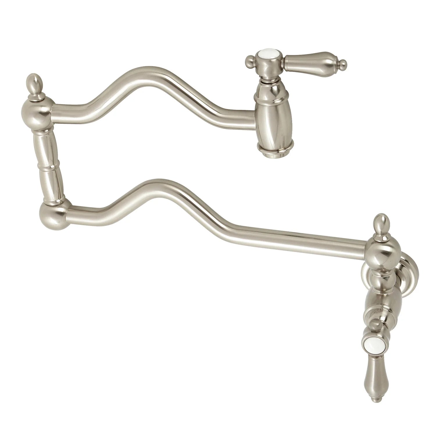 Heirloom E Two-Handle 1-Hole Wall Mount Pot Filler/Kitchen Faucet