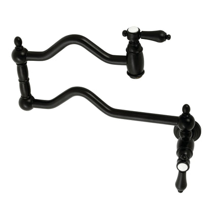 Heirloom E Two-Handle 1-Hole Wall Mount Pot Filler/Kitchen Faucet