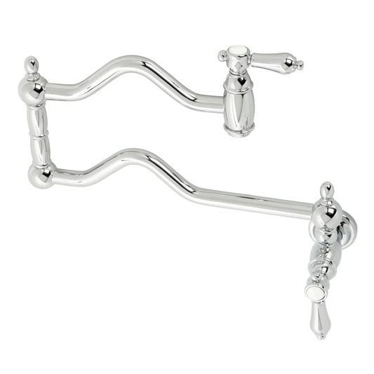 Heirloom E Two-Handle 1-Hole Wall Mount Pot Filler/Kitchen Faucet