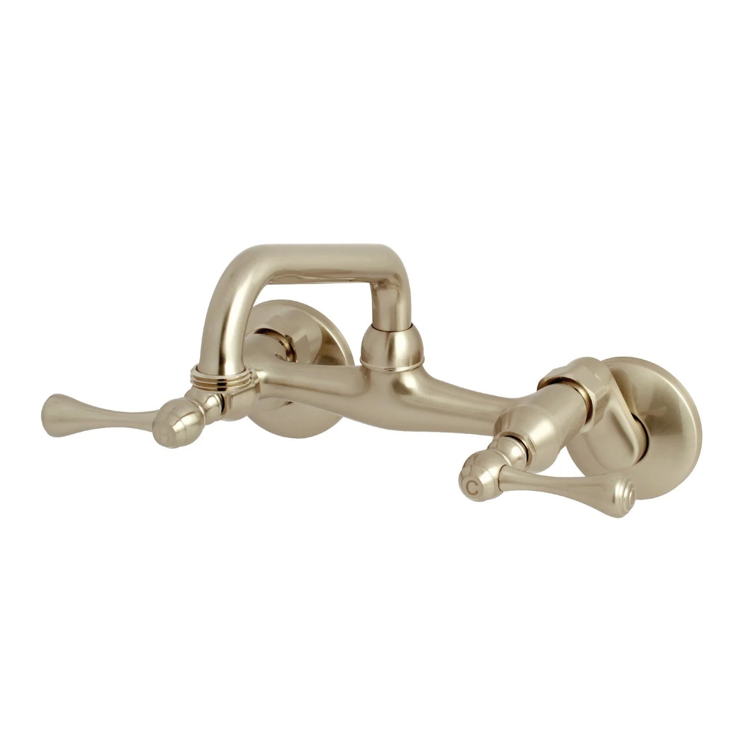 Kingston A Two-Handle 2-Hole Wall Mount Laundry Faucet