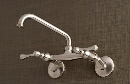 Kingston A Two-Handle 2-Hole Wall Mount Laundry Faucet