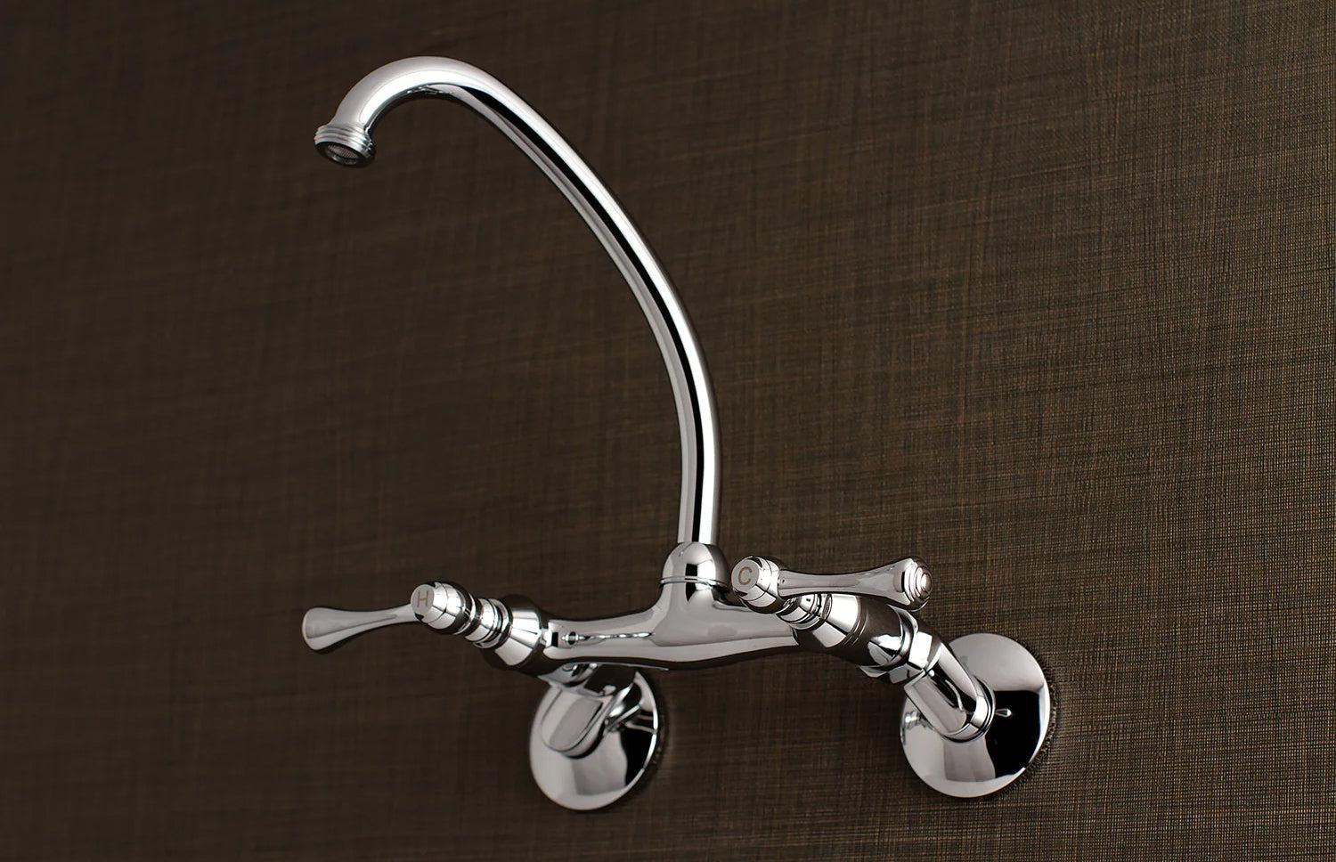 Kingston B Two-Handle 2-Hole Wall Mount Laundry Faucet