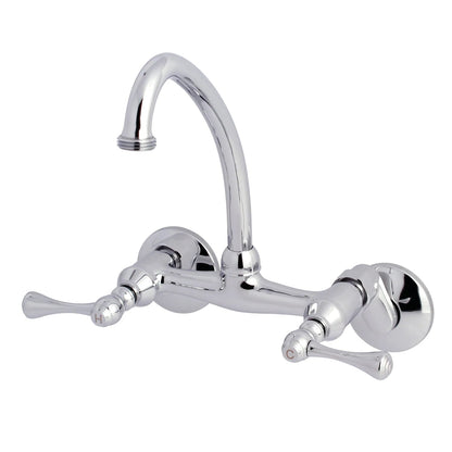 Kingston B Two-Handle 2-Hole Wall Mount Laundry Faucet