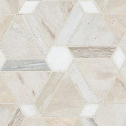 MSI Angora Floralis 11.5" x 11.5" Polished Marble Mosaic Tile