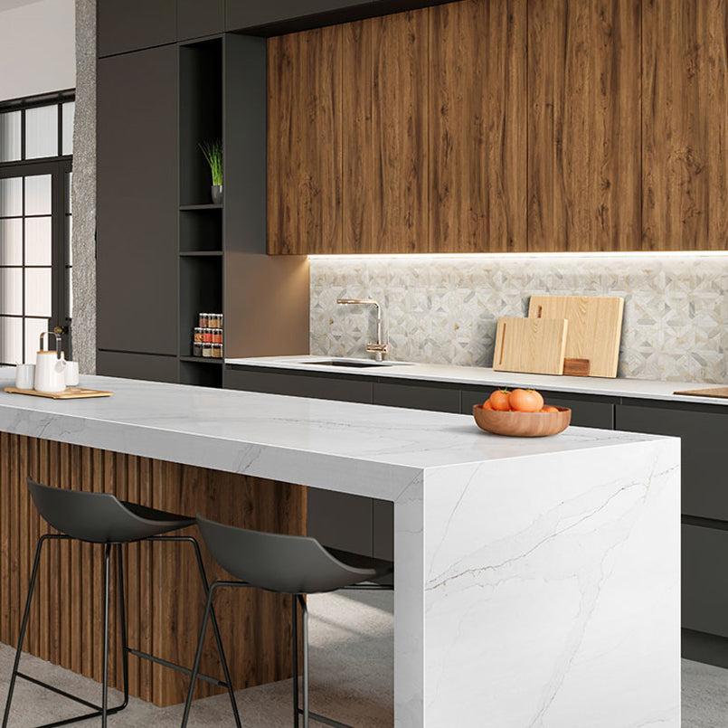 MSI Athena Gold Geometrica 12" x 12" Honed Marble Mosaic Tile