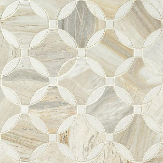 MSI Athena Gold Lola 10.25" x 10.25" Polished Marble Mosaic Tile