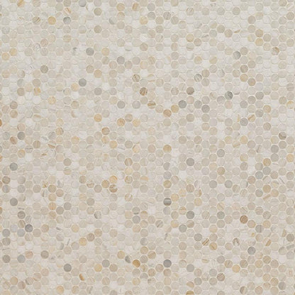 MSI Athena Gold Pennyround 12" x 12" Honed Marble Mosaic Tile