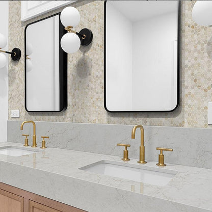 MSI Athena Gold Pennyround 12" x 12" Honed Marble Mosaic Tile
