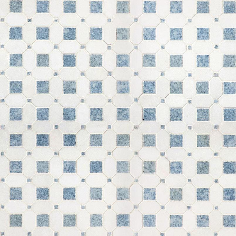 MSI Azula Hatchwork 12" x 12" Polished Marble Mosaic Tile